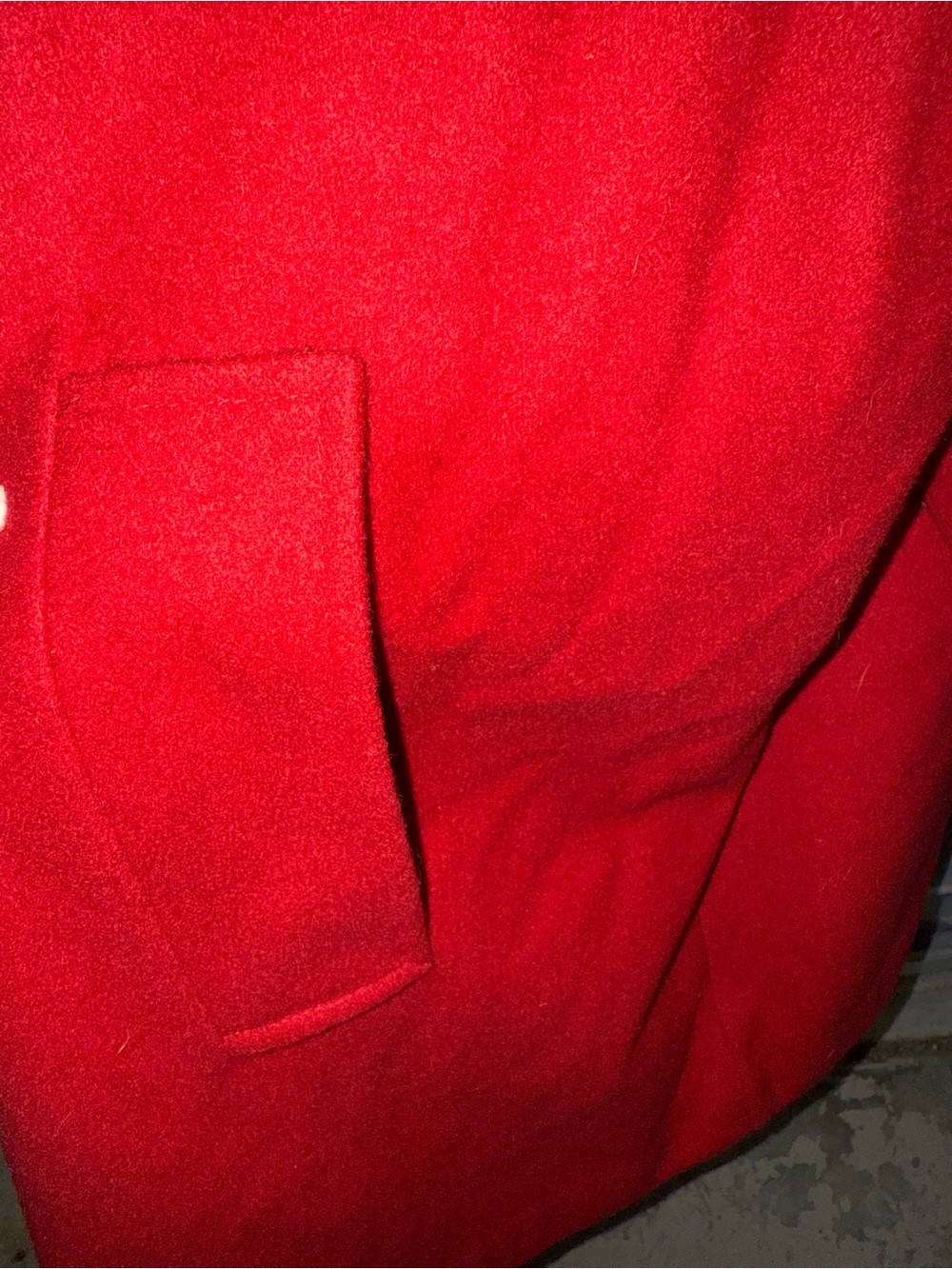 Vintage Wool Blend Coat In Red 34W - Picture 5 of 6
